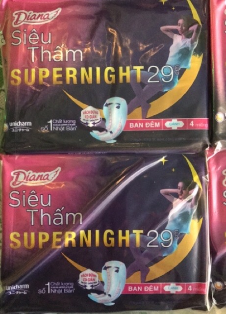 Băng vệ sinh Diana ban đêm Supernight 29cm