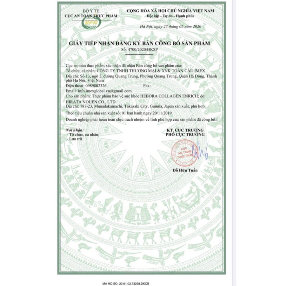 Nước uống trẻ hóa Hebora Collagen Enrich