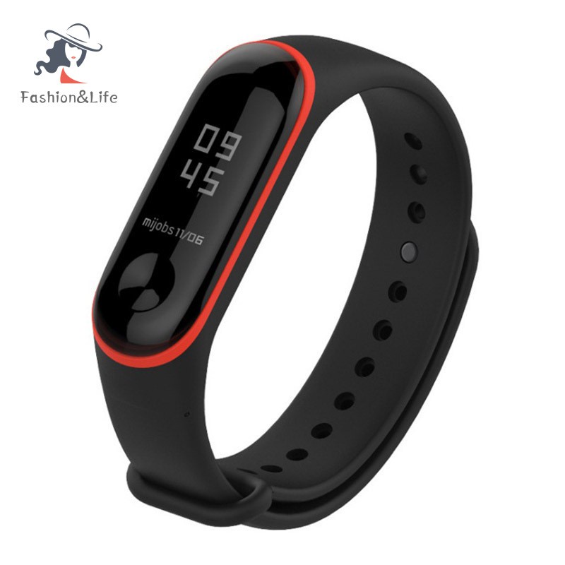 Dây Đeo Thay Thế Chất Liệu Silicon Màu Trơn Cho Xiaomi Band 3