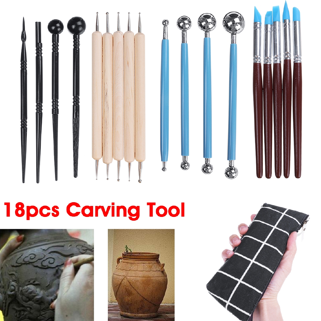 Bộ 18 dụng cụ tạo hình đất sét