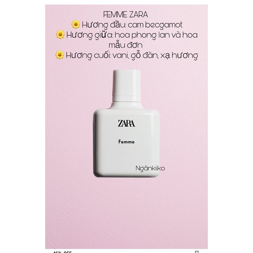 Trả ORDER nước hoa ZARA