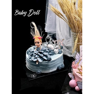 búp bê chipi 18cm trang trí bánh