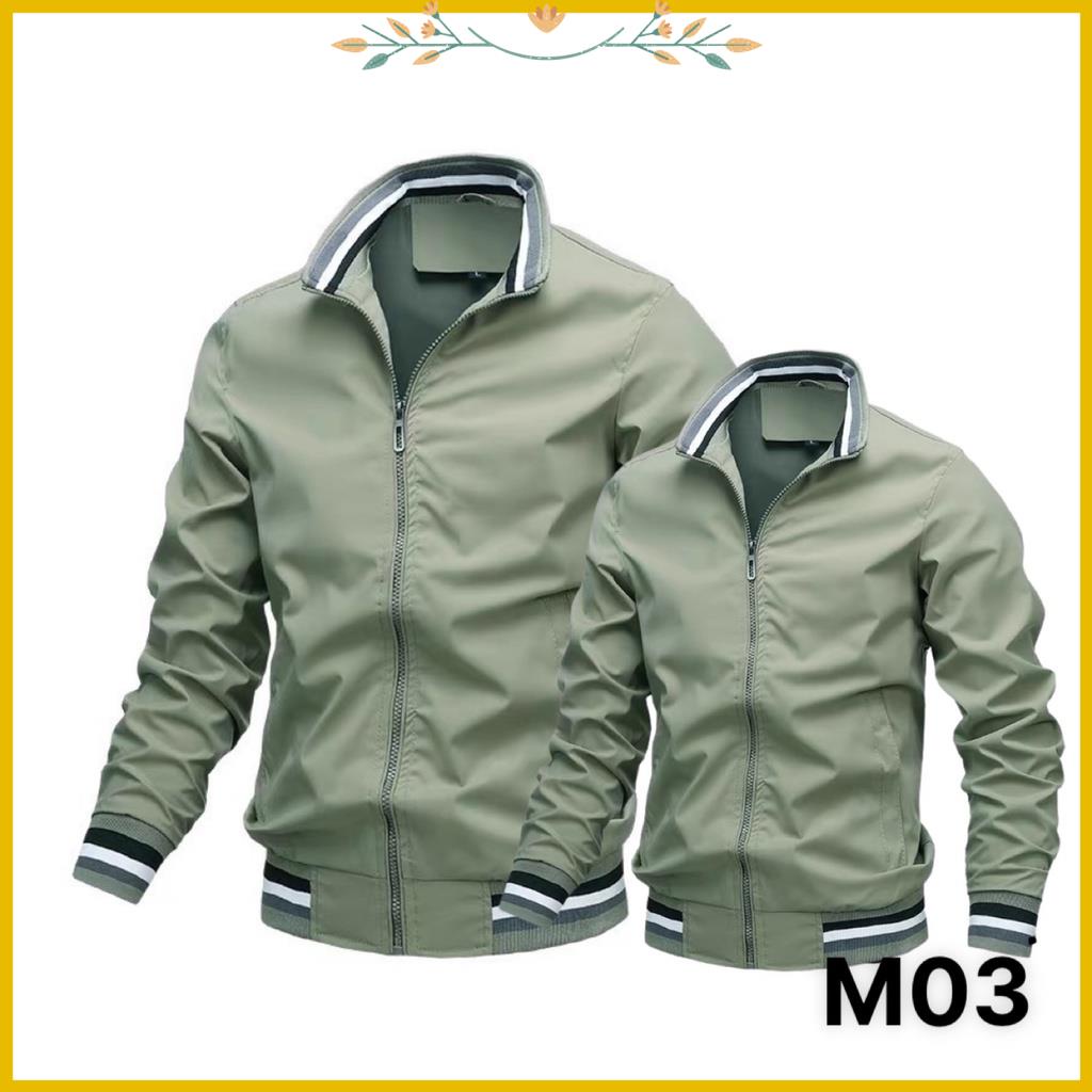 Áo Khoác Dù  Cặp Đôi Nam Nữ xanh rêu trơn, Áo Khoác Dù Đôi, chất dù máy 2 Lớp MS M.03