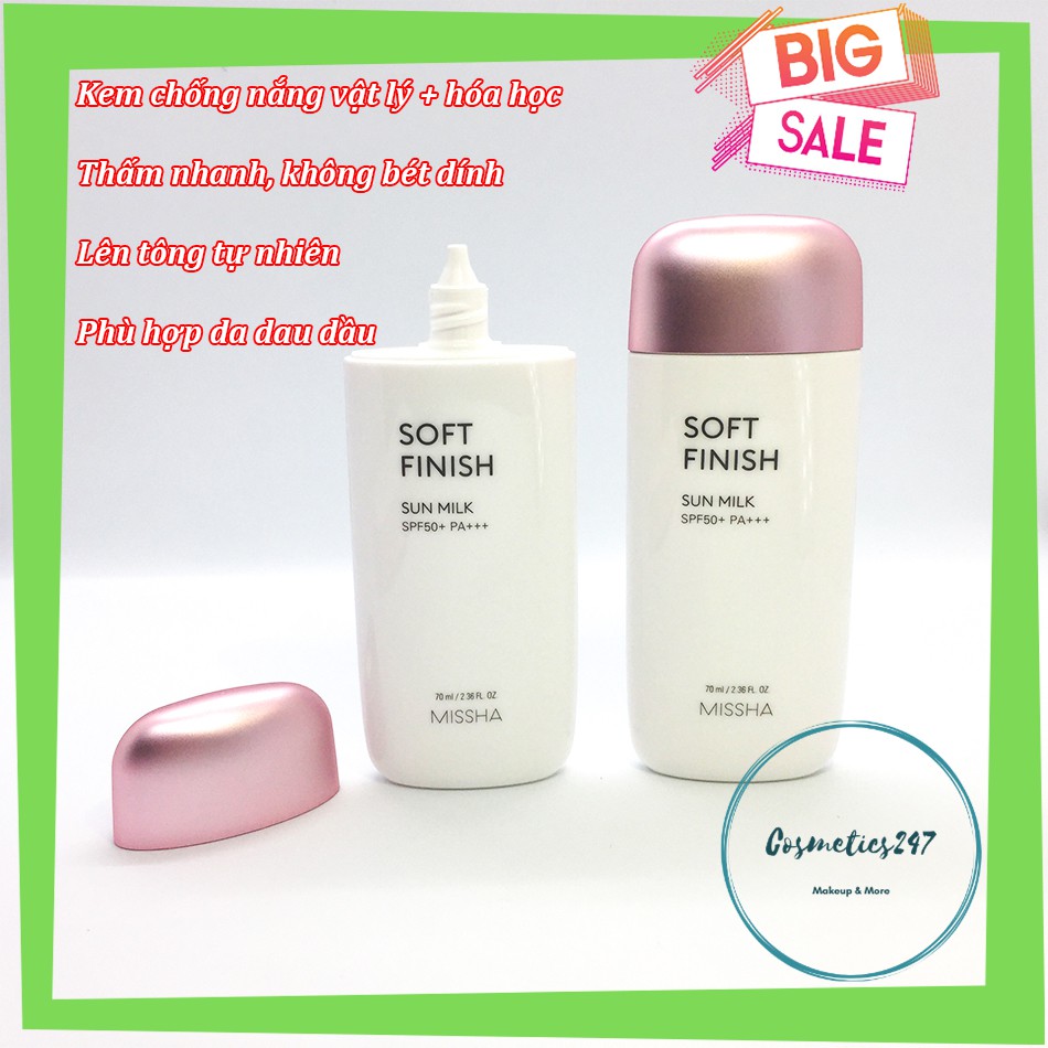 Kem Chống nắng Missha Hồng 70ML Kiềm Dầu [Chính Hãng] | BigBuy360 - bigbuy360.vn