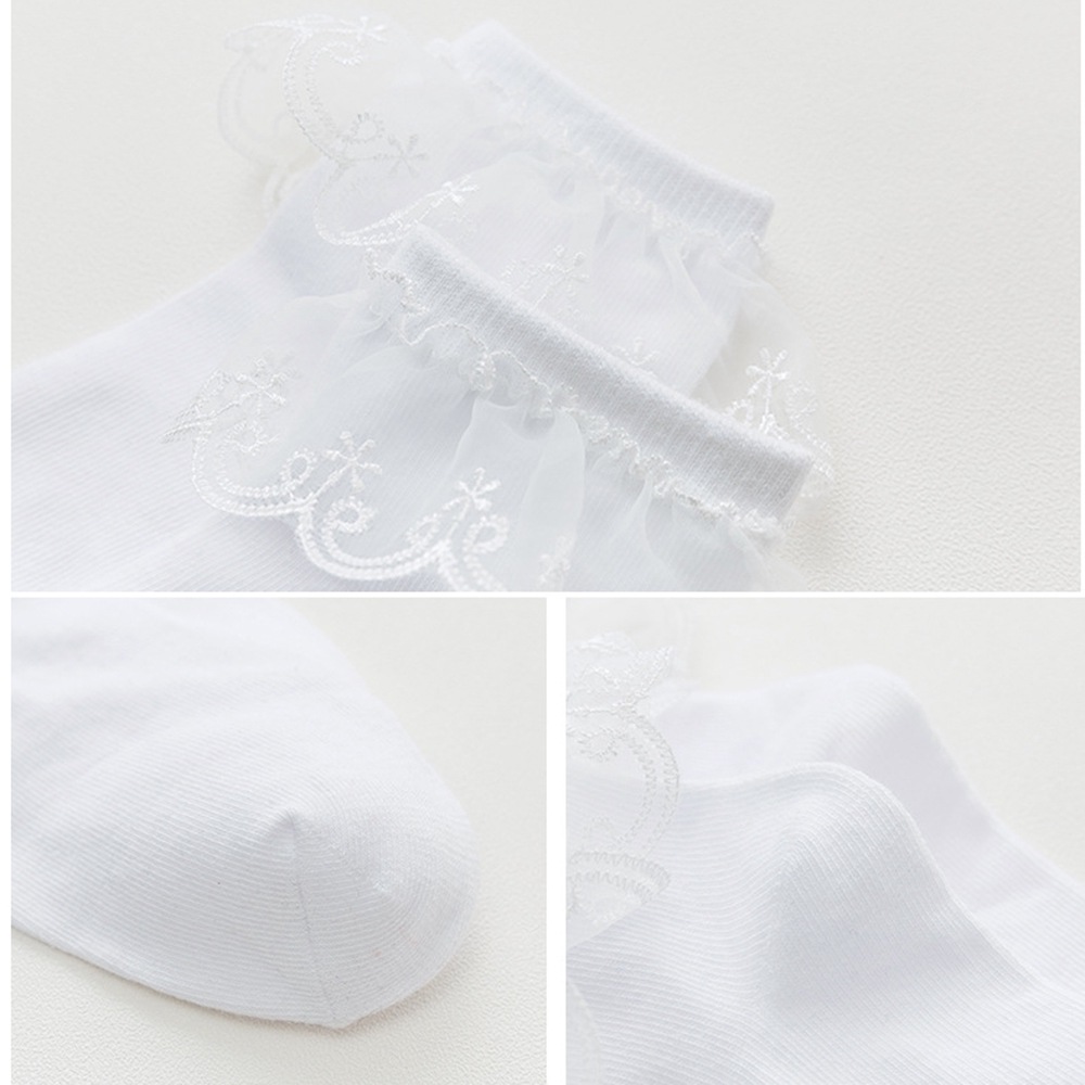 Vớ Cotton Phối Ren Phong Cách Lolita