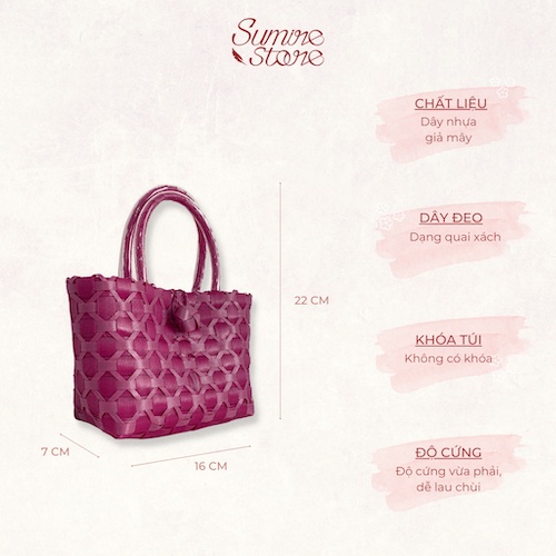 Sumire Store Túi đan Sa Đéc - Hồng