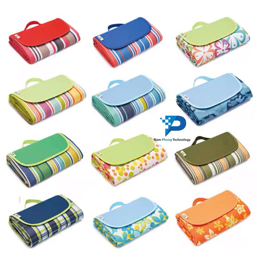 Thảm Dã Ngoại, Du lịch, Picnic Gấp Gọn Chống Thấm Nước DHA - Chiếu Ngủ Văn Phòng Có Quai Xách - NAMPHONG TECHNOLOGY