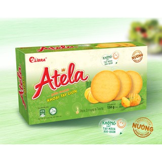 Bánh Quy Atela Vị Bắp, Khoai Tây Và Mè Đen Hộp 150G