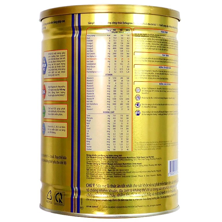 Sữa bột Enfagrow A+ Neuropro 3 1.7kg [Date 2024]