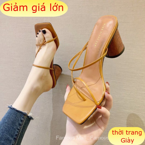 Giày Cao Gót 7cm Kiểu Phương Tây Thiết Kế Xinh Xắn Cho Nữ