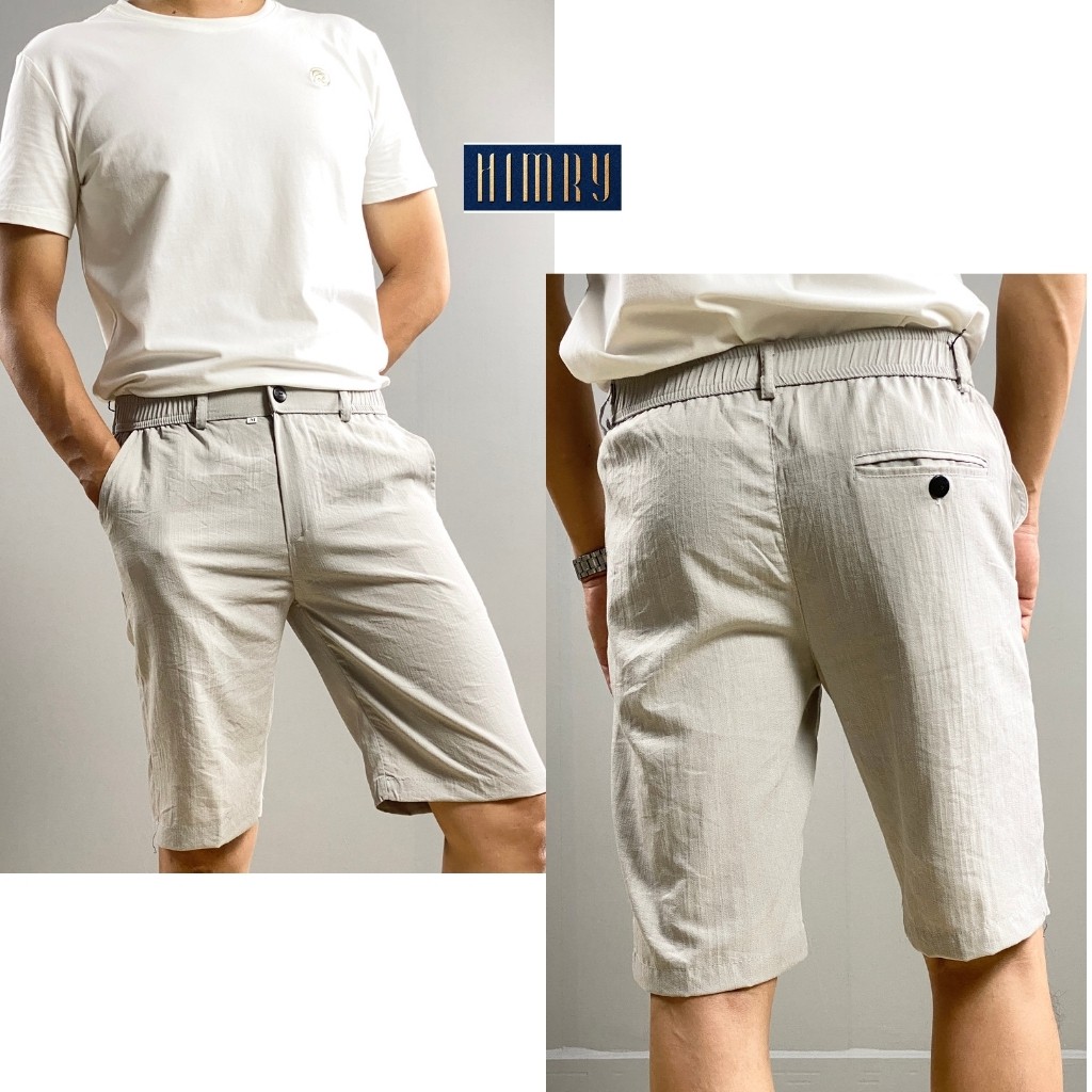 Quần short đũi nam,quần đùi ngắn nam lững ống rộng đen đẹp cạp chun, lưng thun HIMRY | BigBuy360 - bigbuy360.vn