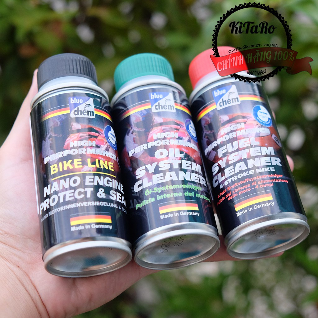 Phụ gia bluechem  súc động cơ + vệ sinh buồng đốt + nano động cơ
