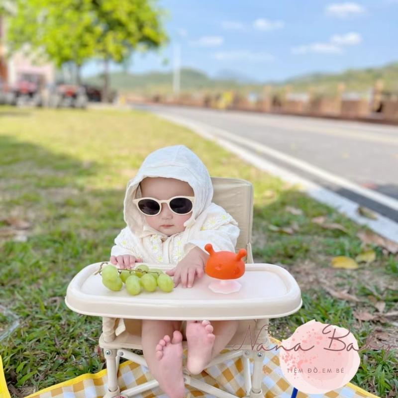 Ghế ăn dặm gấp gọn NANABABY cho bé kiểu dáng Hàn Quốc siêu nhẹ và tiện lợi dành cho trẻ em mang đi du lịch ở bất kì đâu