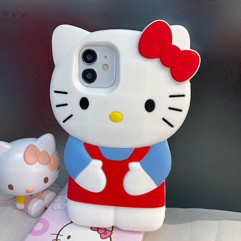 Ốp Điện Thoại Silicon Họa Tiết Hello Kitty Cho iPhone12promax 13 11/xsmax7plus