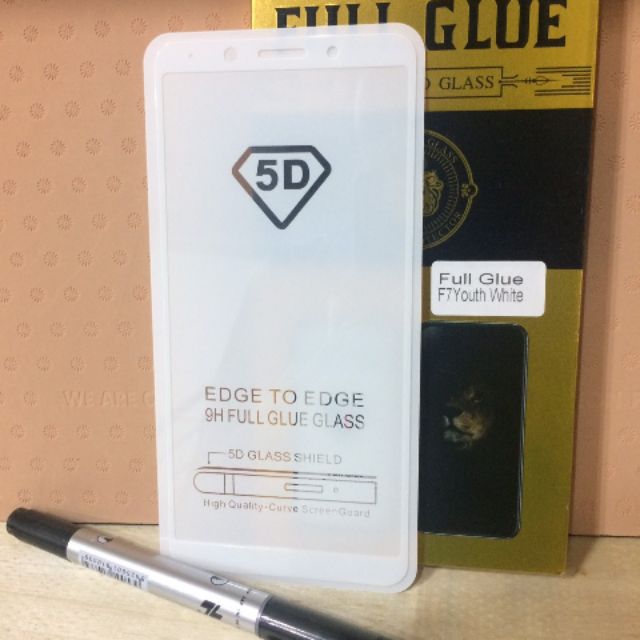 Kính cường lực Full màn cao cấp cho Oppo f7 Youth