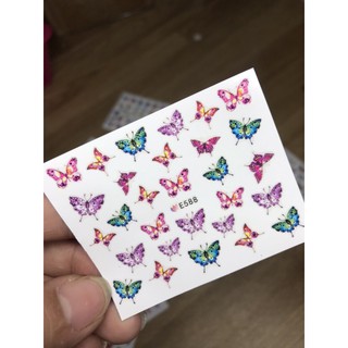 Mẫu dán Bướm (1), stick dán móng tay