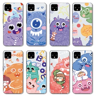 Ốp Điện Thoại Silicon TPU Mềm Trong Suốt Hình Quái Vật Mắt To Xinh Xắn Cho Google Pixel 5a 4a 3a Xl / Pixel 4 Xl