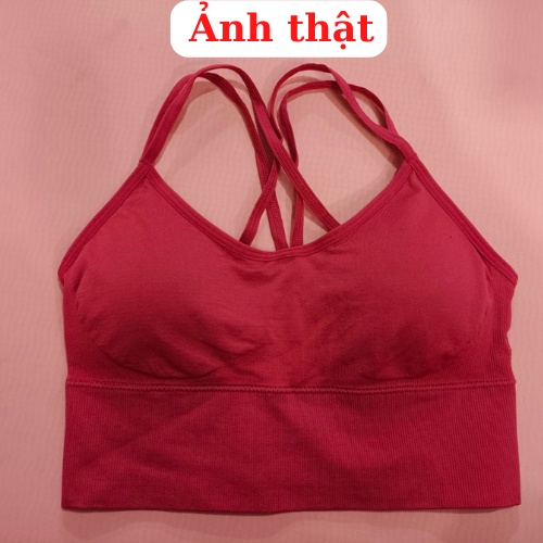 [ Xả kho giá gốc ]Áo Tập Gym Nữ MADELA 2 Dây Chéo Lưng, bra tập gym Có Mút Ngực Lên Form Siêu Ôm Dáng Cực Sexy -Mã A1005