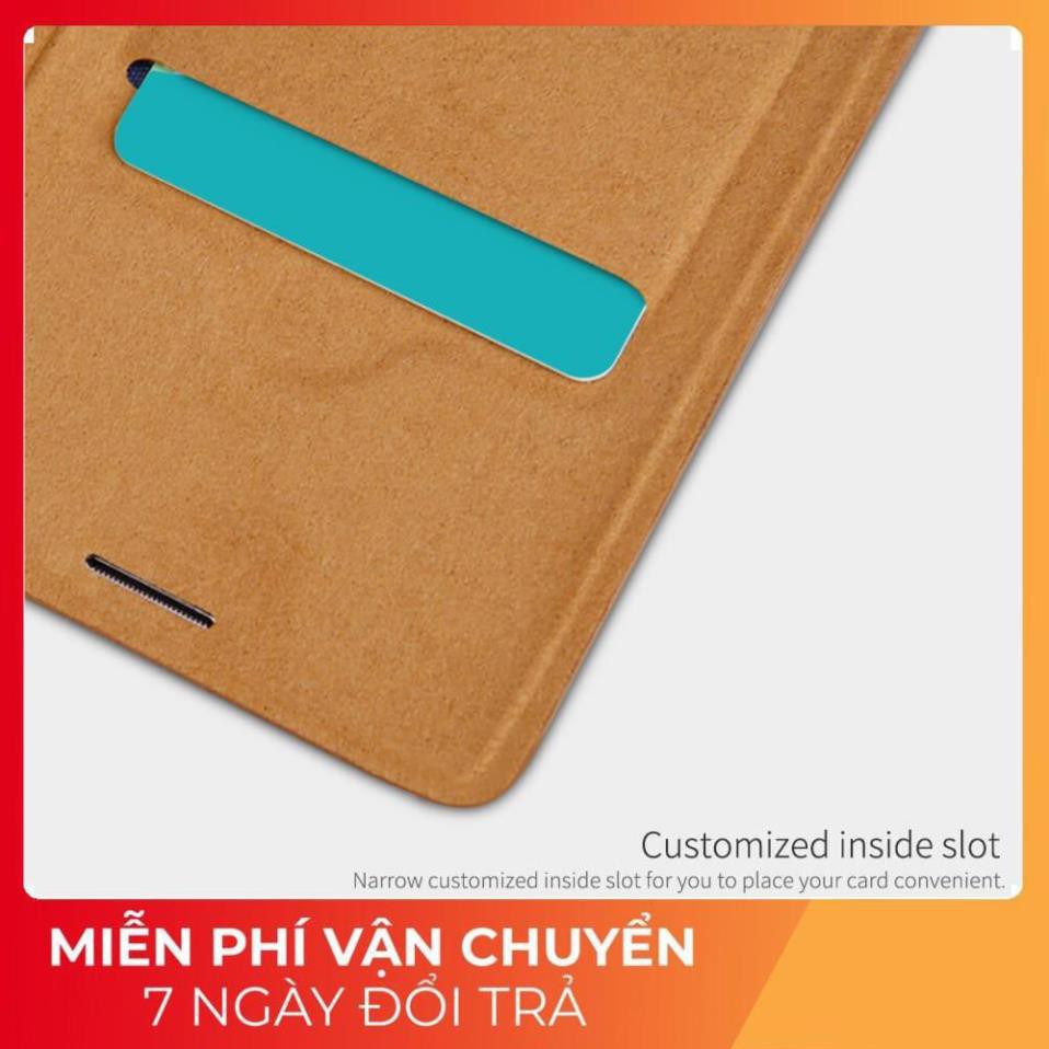 Bao da dành cho Samsung Galaxy Note 10 Plus hiệu Nillkin Qin (Chất liệu da cao cấp, có ngăn đựng thẻ) - Hàng chính hãng