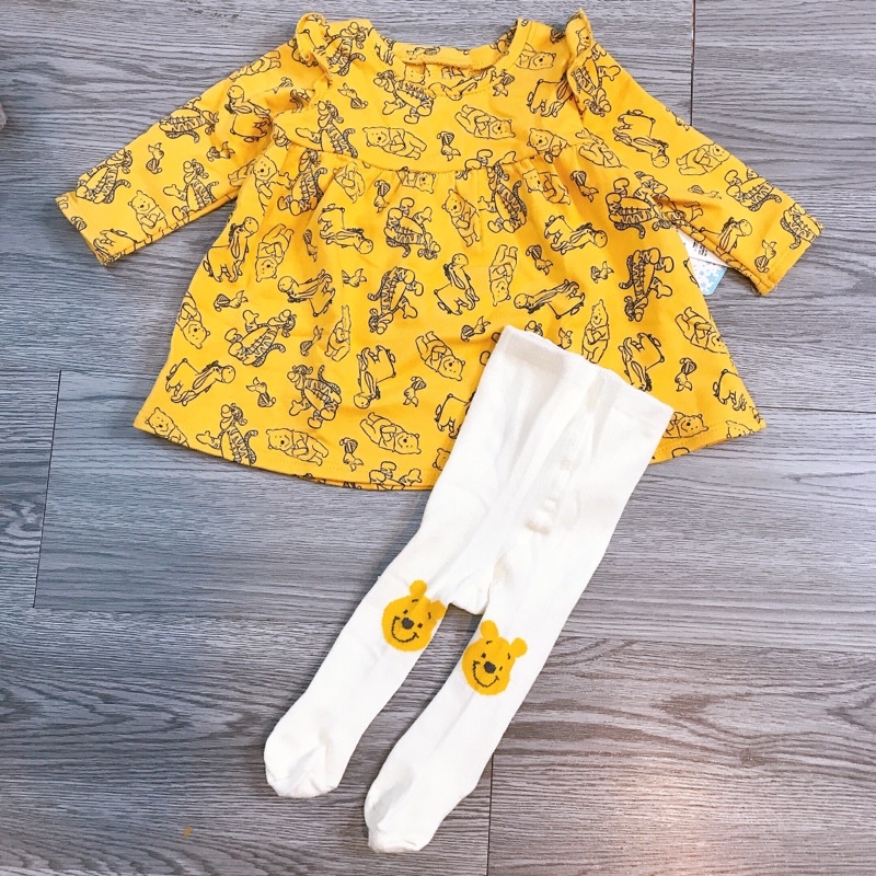 SET VÁY DISNEY KÈM QUẦN TẤT CHO BÉ GÁI