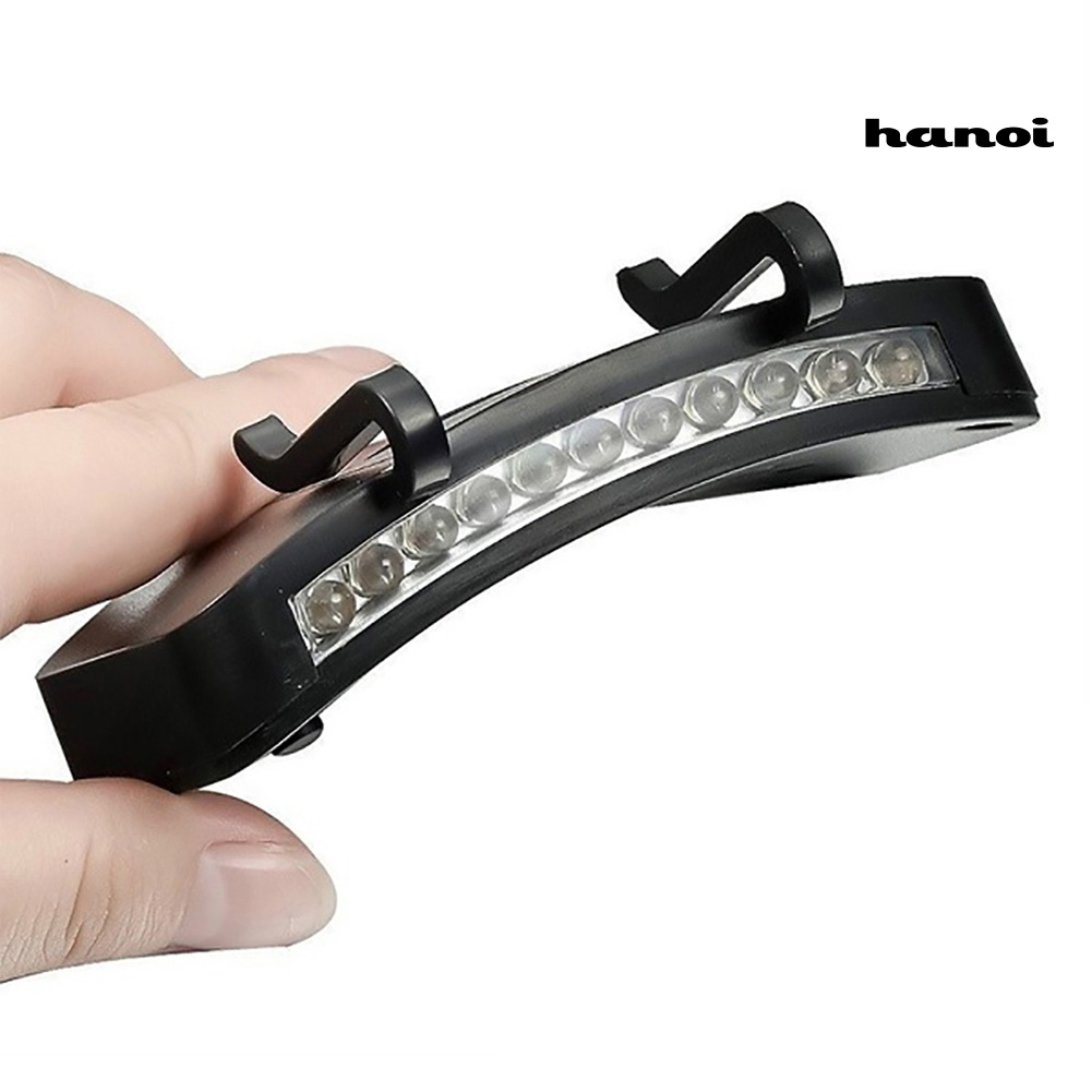 Đèn led 11 bóng gắn mũ lưỡi trai dùng câu cá ban đêm tiện dụng
