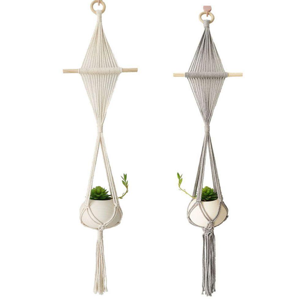 Giá Đỡ Chậu Cây Bằng Dây Cotton Bện Treo Tường Trang Trí