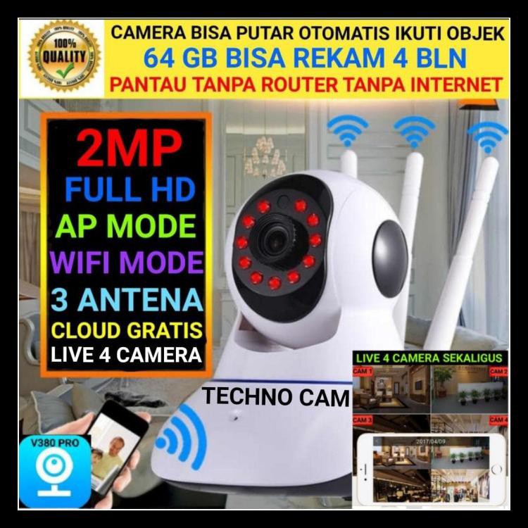 Camera An Ninh Không Dây Kết Nối Wifi V380 Ip Hd 720p Ip P2P - Không Có Memory