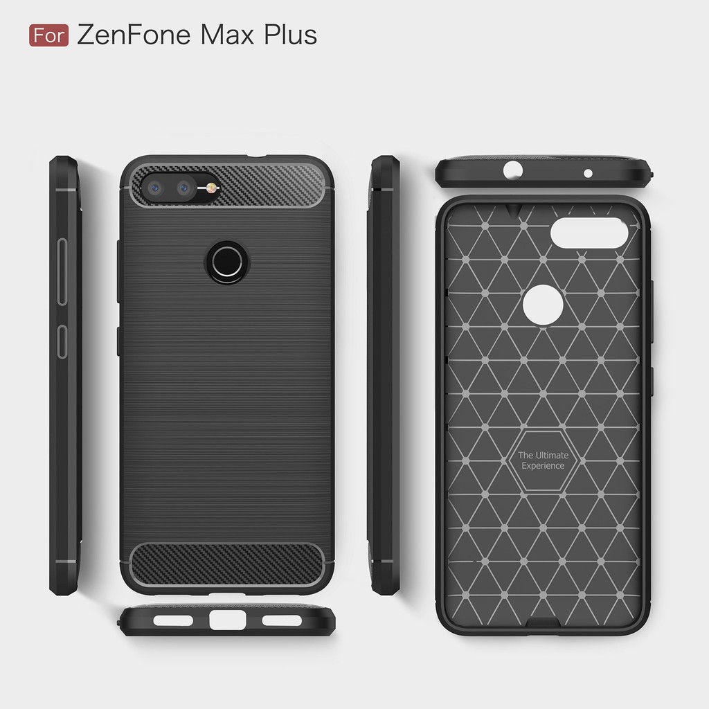 ASUS Zenfone Max Plus （M1）ZB570TL Carbon fiber soft shell Phone case