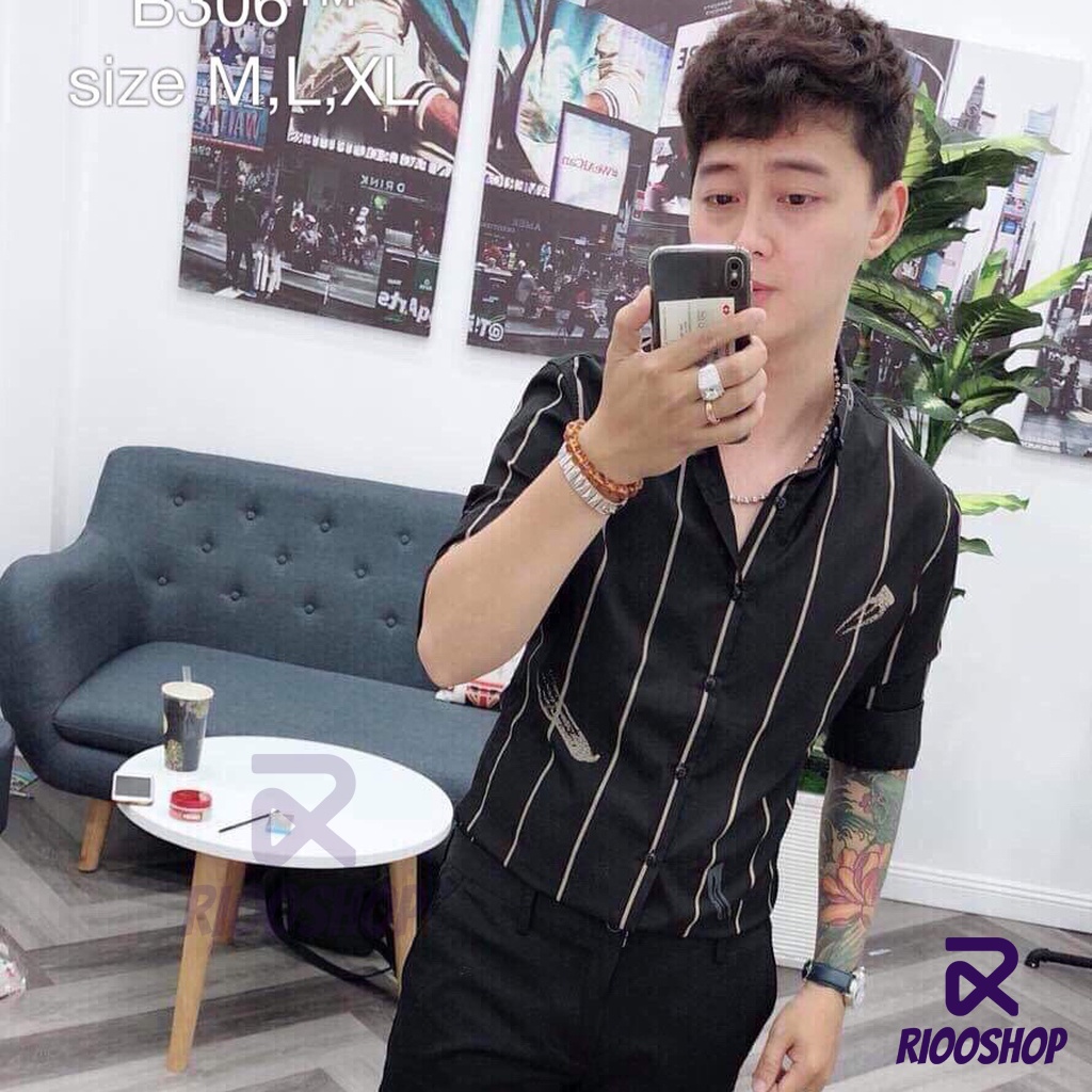 Áo sơ mi nam tay dài cao cấp sọc đứng mới RSM045 (nữ mặc được)