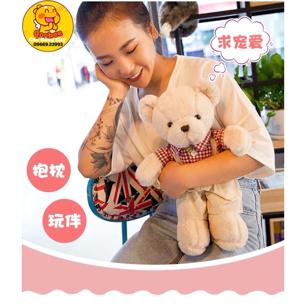 Gấu Bông Teddy Đôi 38cm - Teddy Nhồi Bông Cao Cấp Gấu Bông City
