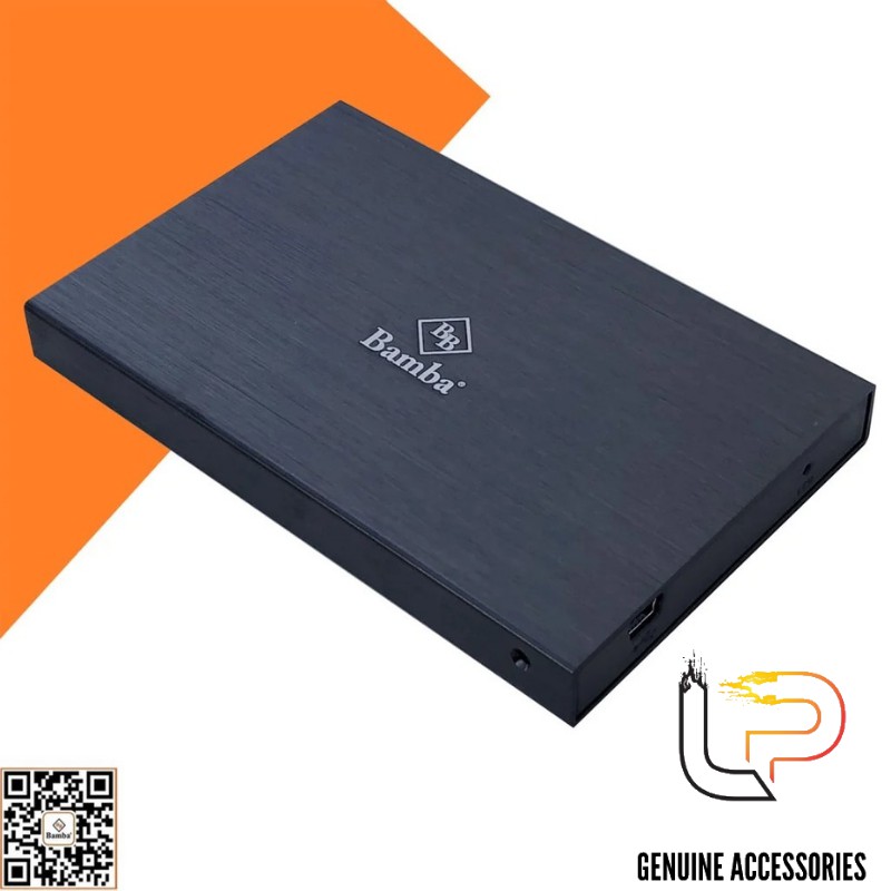 HỘP ĐỰNG Ổ CỨNG HDD,SSD 2.5 BAMBA B1 - BOX HDD,SSD 2.5 CHUẨN 2.0 BAMBA B1 VỎ NHÔM MÀU ĐEN