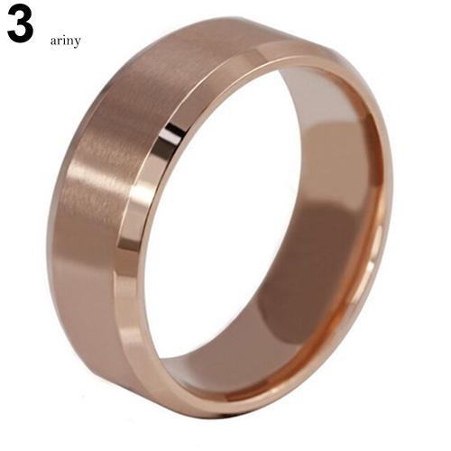 ★Nhẫn Titan Mạ VàNg 18K Đơn GiảN 8mm (Size US 5-14)