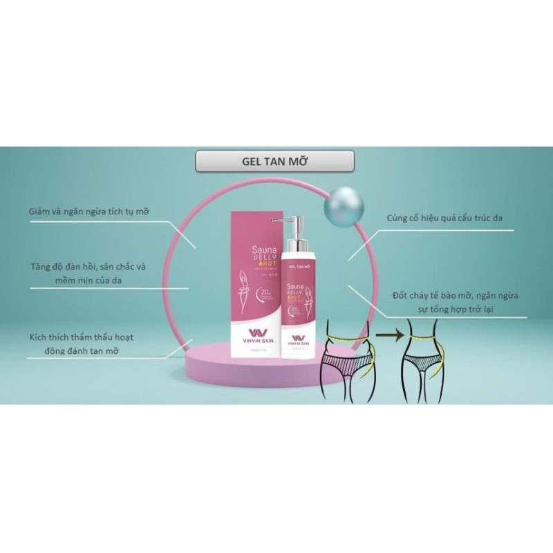 [FREESHIP] Gel tan mỡ/ kem tan mỡ bụng- VinVin Skin- giảm 3-5cm vòng bụng sau 1 tuần111111111111111111111111111111111111