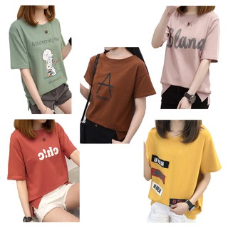 COMBO 5 ÁO THUN NỮ - 5 GAM MÀU SIÊU HOT THỜI TRANG THU ĐÔNG