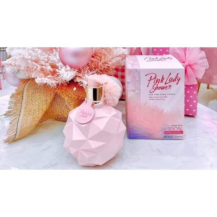 [CHÍNH HÃNG] SỮA TẮM XÔNG TRẮNG PINK LADY 300ML sữa tắm hương nước hoa trắng da, thơm lâu, lưu hương lâu