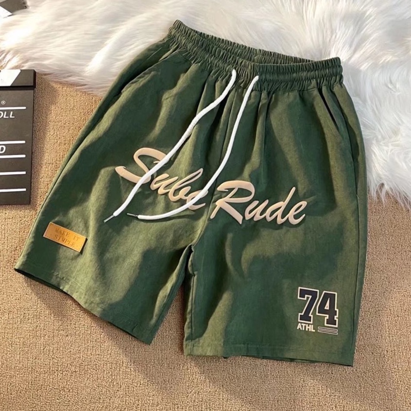 Quần Short Nam In Chữ Thời Trang Hàn Quốc quần short thể thao nam quần đùi rộng quần short nam ống rộng bigsize quần short