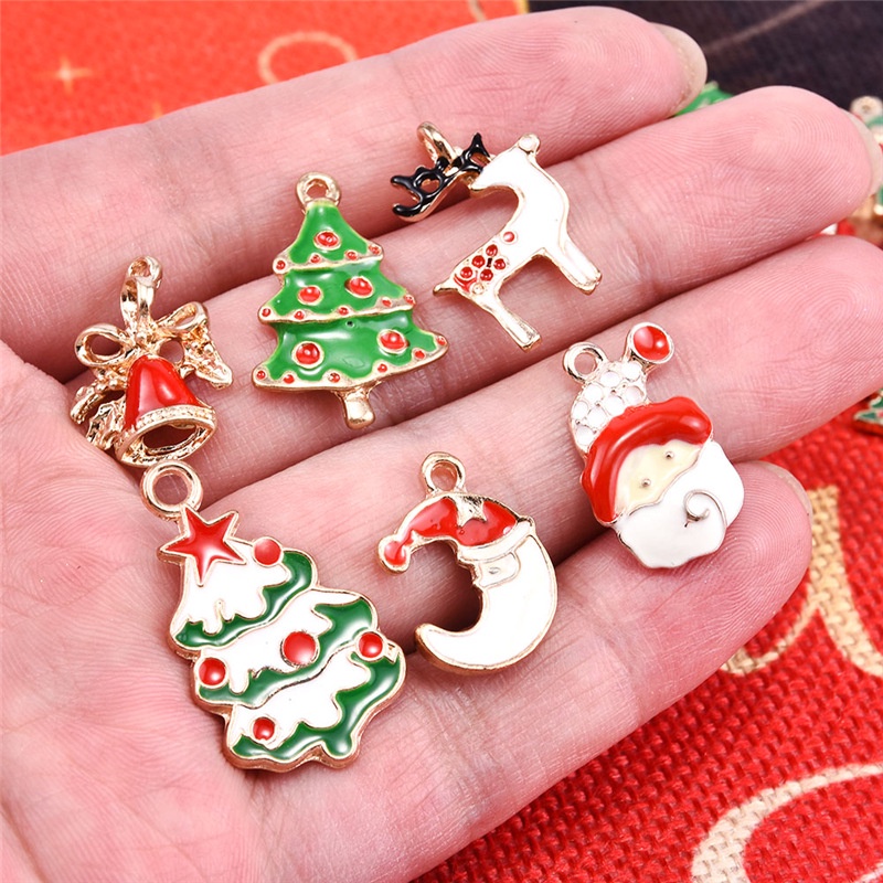 Bộ 5 Phụ Kiện Trang Trí Giáng Sinh Bằng Hợp Kim Thời Trang