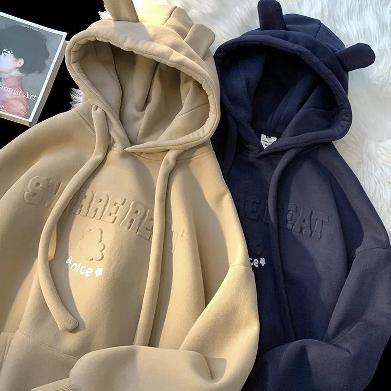 Áo Hoodie Dáng Rộng Phong Cách Hàn Quốc Dễ Thương Thời Trang Xuân Thu Cho Nữ