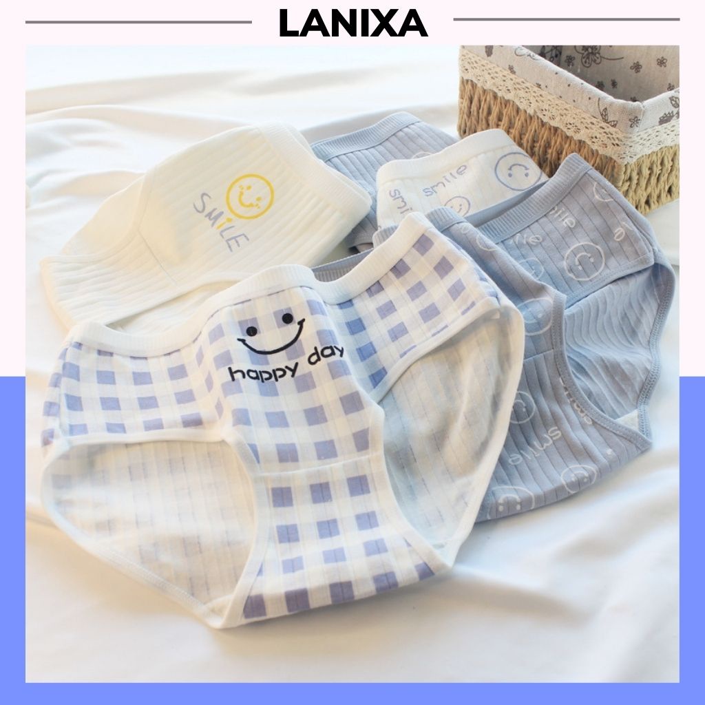 Quần lót nữ cotton kháng khuẩn khử mùi tôn dáng gợi cảm họa tiết cute dễ thương LANIXA L131