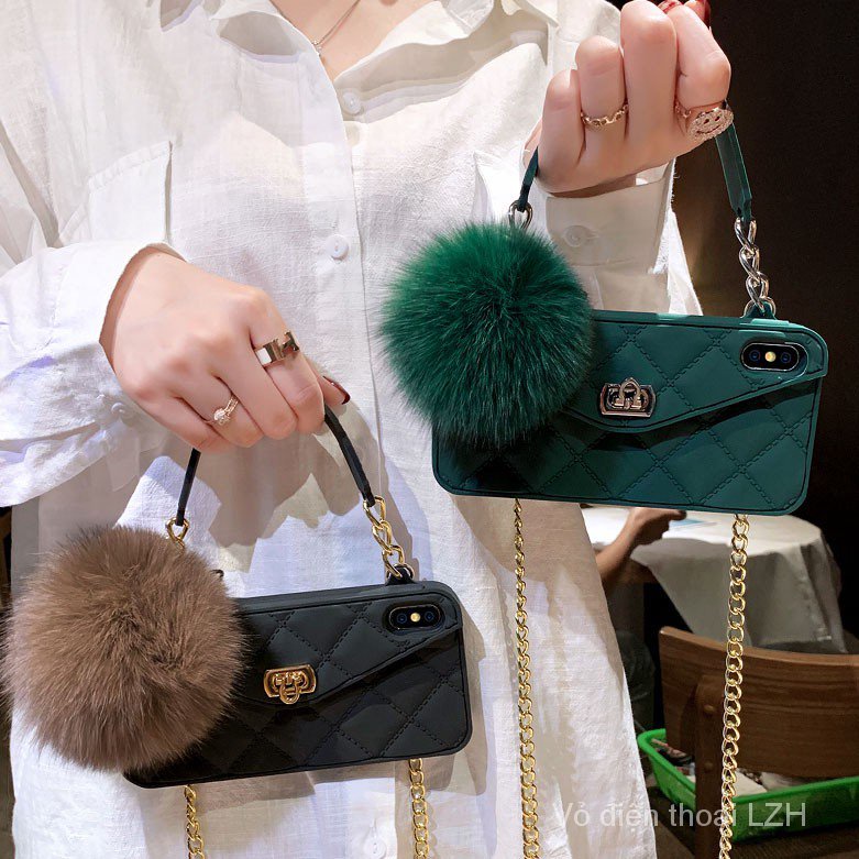 Ốp điện thoại silicon mềm kiểu ví đựng tiền xu có dây đeo thích hợp cho Apple iPhone 8 plus 12 pro xs max 11 12