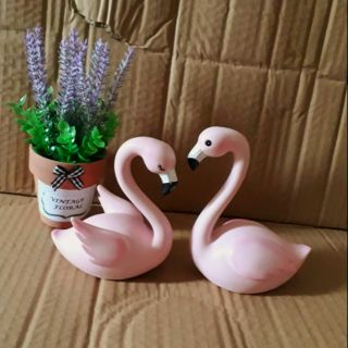 Tượng đôi hồng hạc bày trang trí