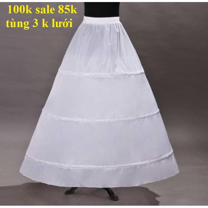 Tùng cô dâu váy xòe 4 tầng rộng 120cm phù hợp cho váy cỡ vừa và to khung dẻo dễ dàng gấp gọn