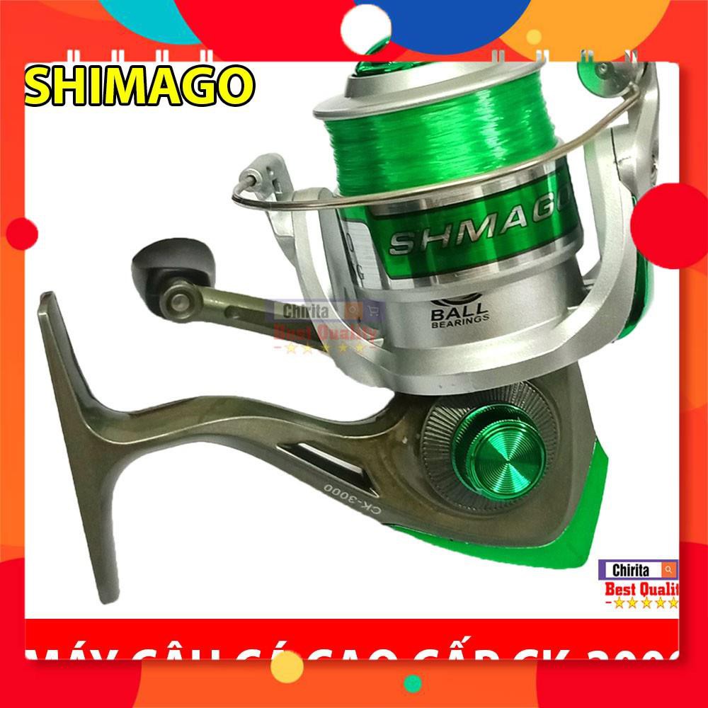 Máy Câu Cá SHMAGO CK-3000 - 12 Bạ c Đạn - Tặng Kèm Cuộn Cước Tàng Hình Cao Cấp