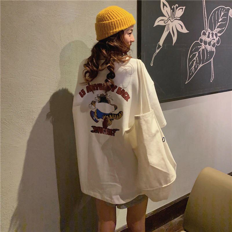 Áo Thun tay lỡ Unisex in Hổ