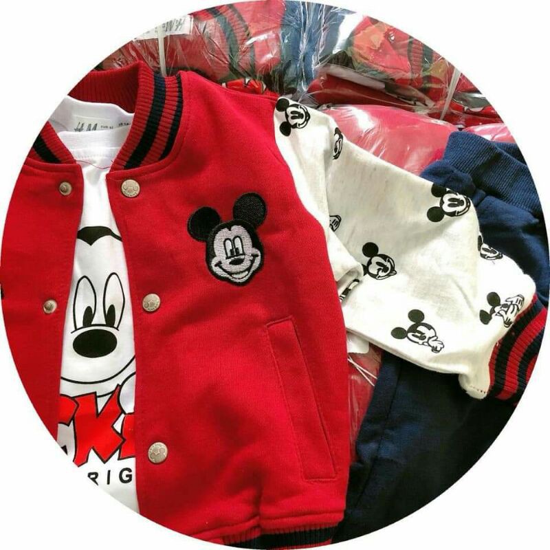 Set Mickey 3 món bé trai bé gái