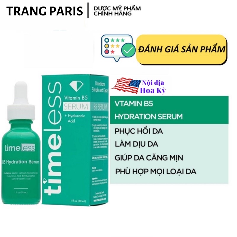 [Chuẩn auth 100%, đủ bill, đi air ✈️] [MẪU MỚI 2021] Timeless B5 Serum Phục Hồi Da Hư Tổn