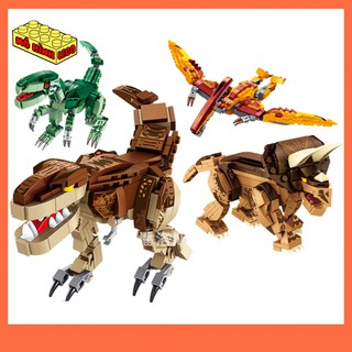Đồ chơi lắp ráp lego giá rẻ 3 trong 1 Panlos brick 612001 mô hình khủng long biến hình robot (4 mẫu)