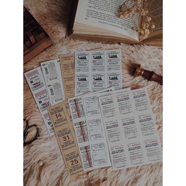 minyi.corner - Set giấy ticket nhiều mẫu