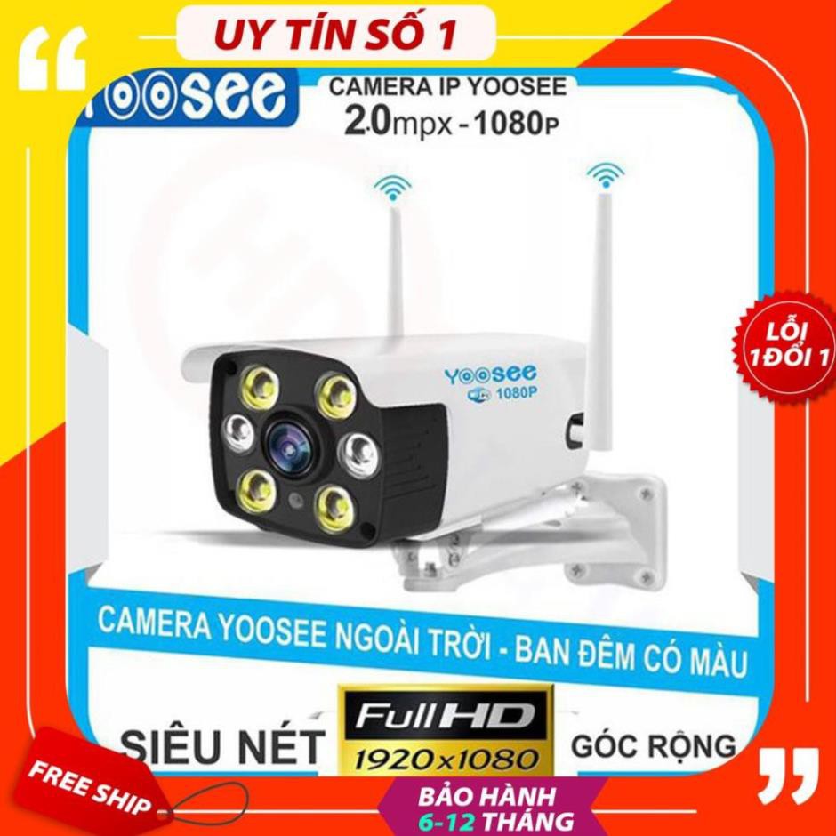 [HÀNG LOẠI 1] Camera Giám Sát Ngoài Trời Yoosee - 6 Led Full HD (2.0Mpx) - Hồng Ngoại Quay Đêm