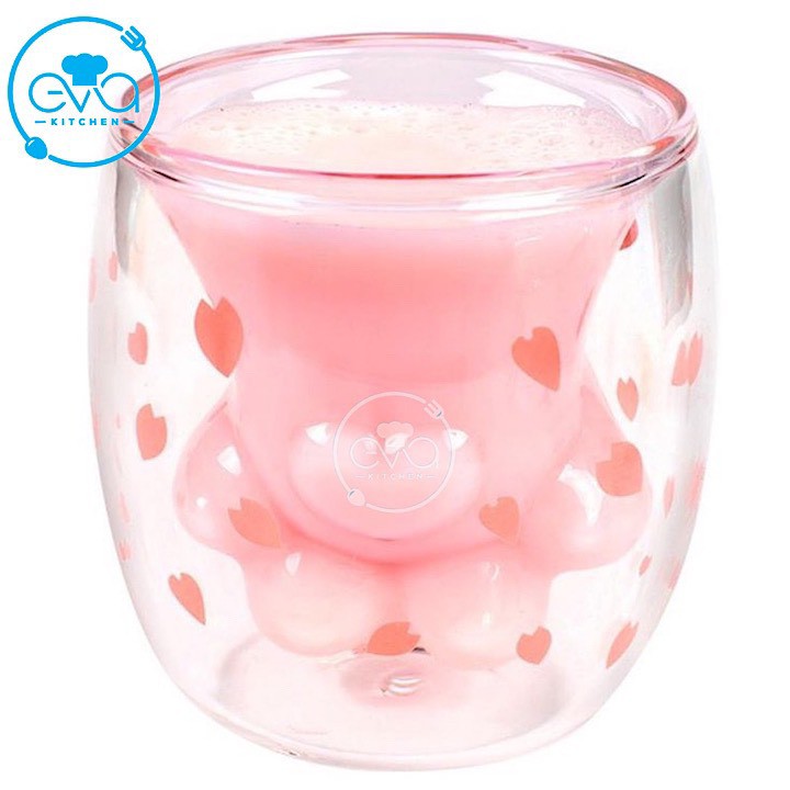 Ly Chân Mèo 2 Lớp Đáng Yêu Cat Claw Cup